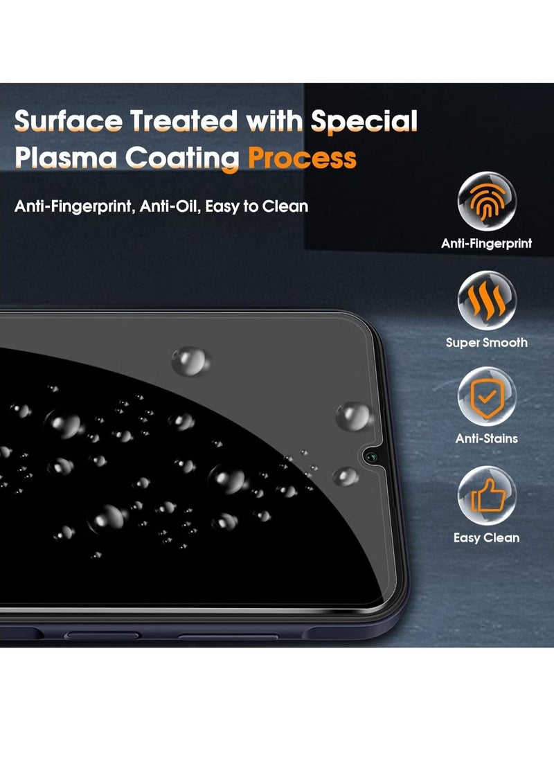 JAJEEK Privacy Screen for Samsung Galaxy A35 5G – Tempered Glass, Pack of 2 Privacy Screen Protectors & 2 Camera Lens Protectors, 9H Hardness, Anti-Spy, Anti-Scratch Protection - Image 4