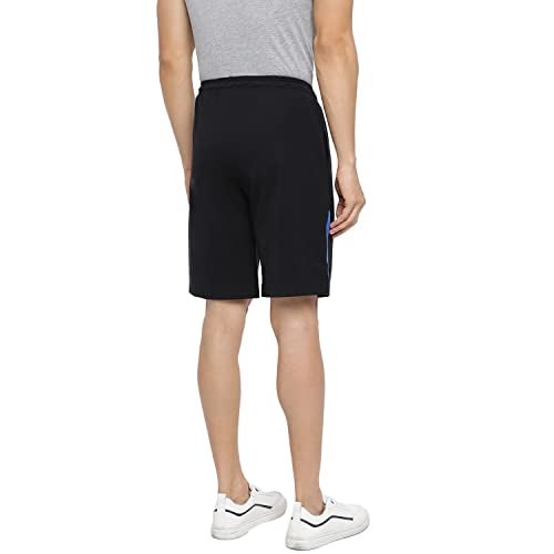 Van Heusen Athleisure Men Knit Shorts - Cotton Rich - Smart Tech, Easy Stain Release, Anti Stat, Ultra Soft, Moisture Wicking, Black (Medium) - Image 4