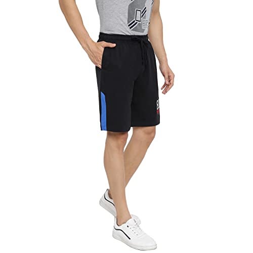 Van Heusen Athleisure Men Knit Shorts - Cotton Rich - Smart Tech, Easy Stain Release, Anti Stat, Ultra Soft, Moisture Wicking, Black (Medium) - Image 3