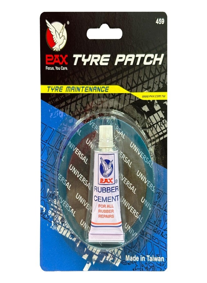 PAX 3Pcs 80mm Round Universal Tube and Tire Repair Patch Kit, for Radial and Bias Tires, Motorcycle, Automobile, Truck, Agricultural Vehicles, BMX, ATVs, River Floating, Inflatable Rubber - Image 1