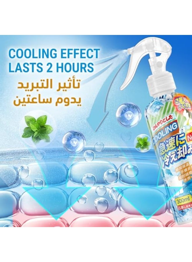 300ml Mint Cooling Spray, Face & Body Spray, Summer Heat Relief Mist for Skin, Portable Anti-Heatstroke Cooling S-pray, Portable Deodorizing Body S-pray for Outdoor, Sports, Hot Weather - Image 4
