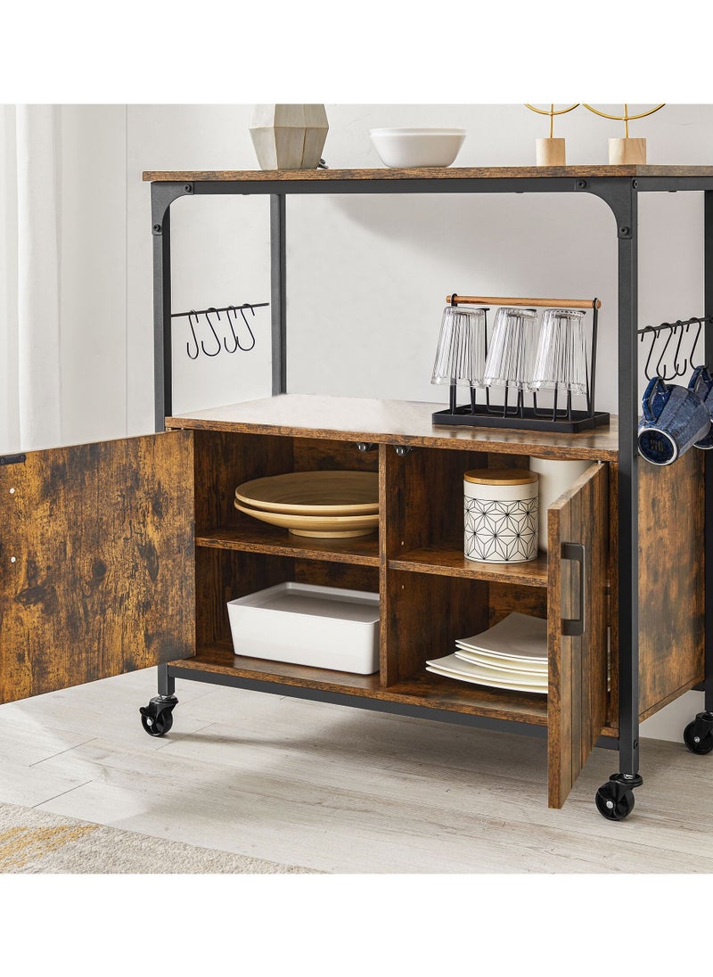Baytonia - Baytonia Carine Simple Sideboard With Wheels - Image 1