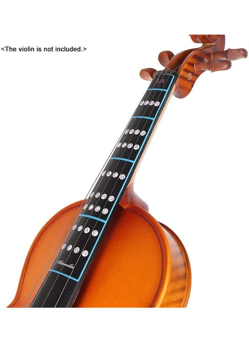 Click to open expanded view Mike Music Violin Finger Guide Set - Fingerboard Sticker guide Label Finger Chart For 3/4 Size Violin (3/4, Black)