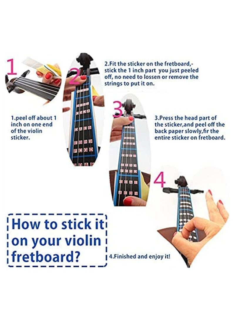 Click to open expanded view Mike Music Violin Finger Guide Set - Fingerboard Sticker guide Label Finger Chart For 3/4 Size Violin (3/4, Black)