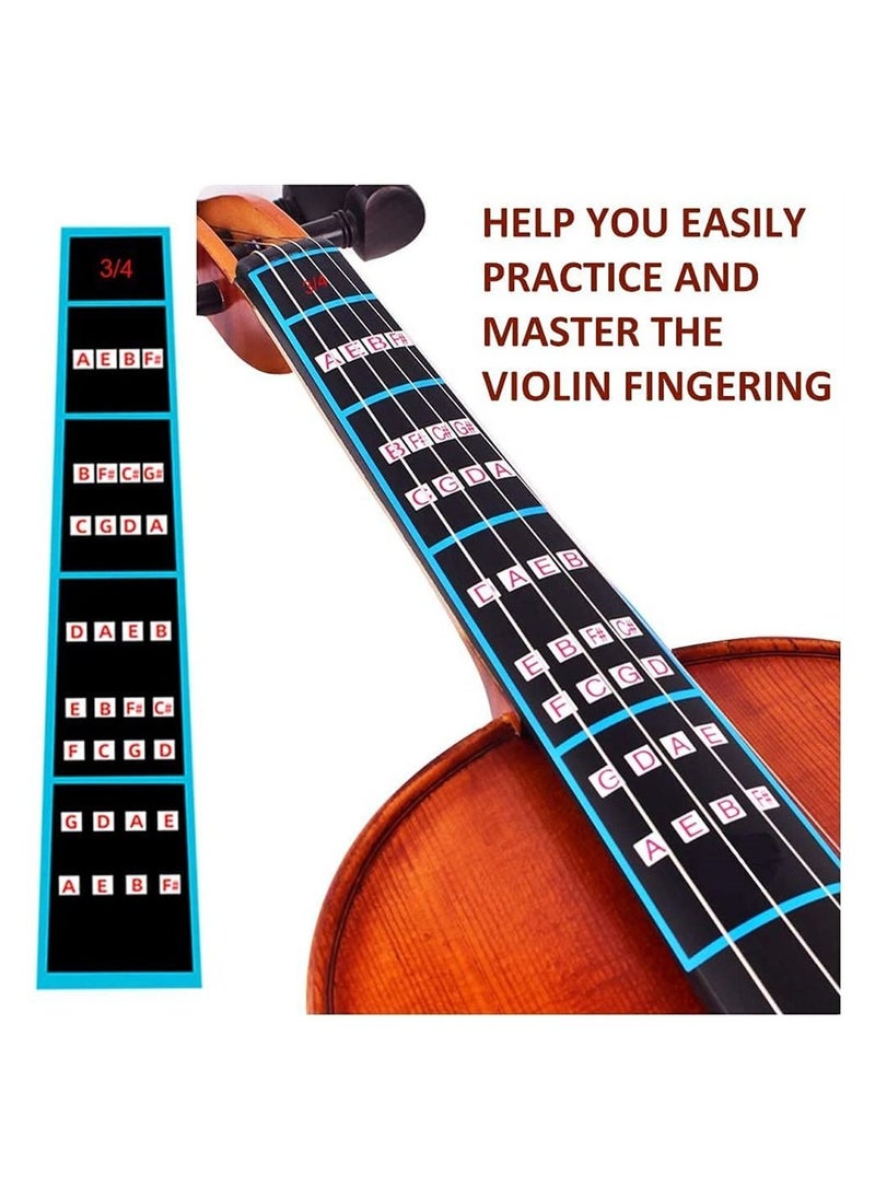 Click to open expanded view Mike Music Violin Finger Guide Set - Fingerboard Sticker guide Label Finger Chart For 3/4 Size Violin (3/4, Black)