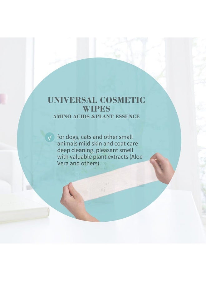 Bioline Universal Cosmetic Wipes for Dogs & Cats, Gentle Pet Cleaning Wipes, 10 Pieces - Image 2