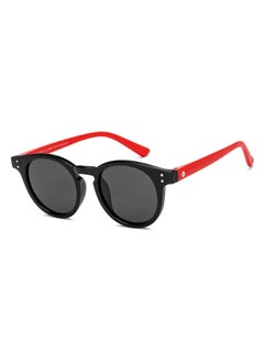 Hooper Hooper By Lenskart | Black Red Grey Full Rim Round Latest and Stylish Kids Sunglasses | Polarized and 100% UV Protected | For Boys & Girls (Age 8-12 yrs) | HP S15813L  - Image 1