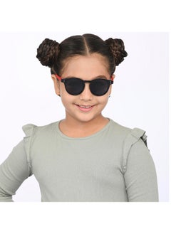 Hooper Hooper By Lenskart | Black Red Grey Full Rim Round Latest and Stylish Kids Sunglasses | Polarized and 100% UV Protected | For Boys & Girls (Age 8-12 yrs) | HP S15813L  - Image 4