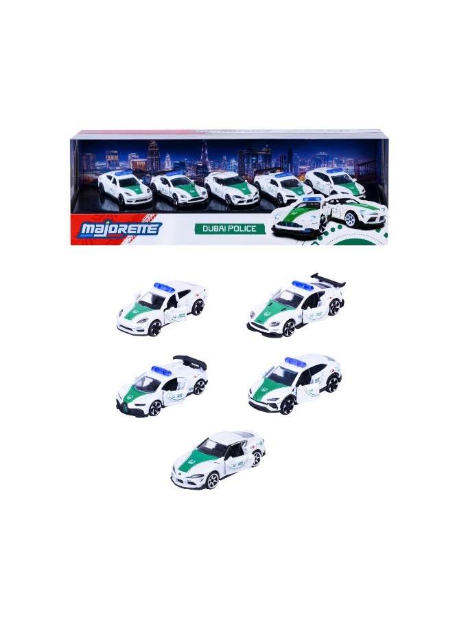 Majorette Dubai Police 5 Pack Die Cast – Gift Pack - Super Car's (1:64 Scale) – Die-Cast Toy Car for Kids & Collectors - Image 1