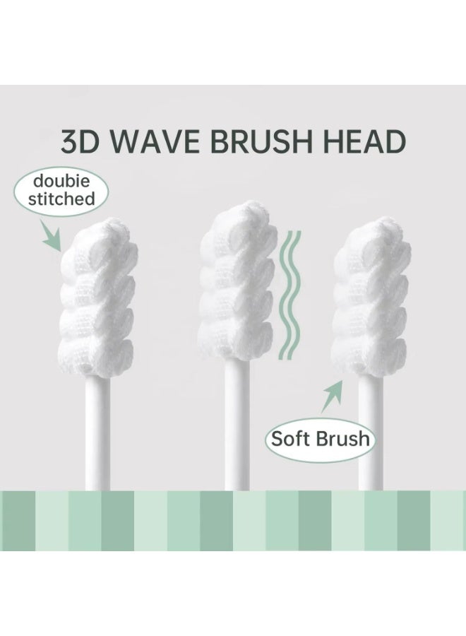 MOMENT MOMENT [60 PCs] Baby Tongue Cleaner, Clean Healthy Baby Gums Soft Guaze, Infant Toothbrush Gentle & Soft Oral Care for 0-3 Years Old - Image 5