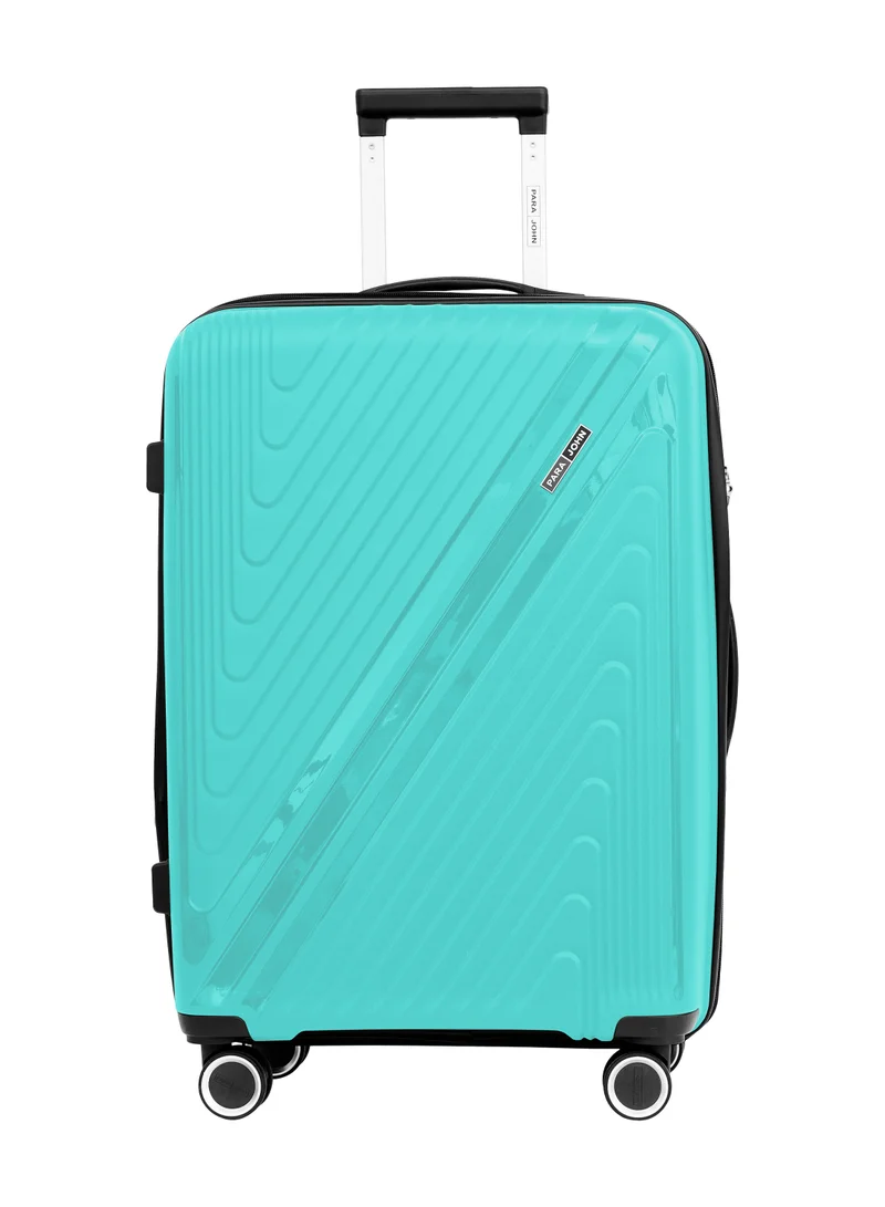 PARAJOHN PP Material 3-Piece Hardsided Luggage Set | 4-Wheel Spinner Trolley | Small (10kg), Medium (20kg), Large (30kg] Mint green