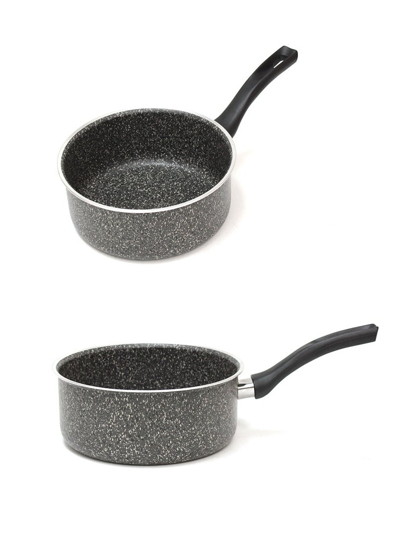 Hascevher Granite Milk Pot Grippy handle - Lavilla Prime Series, 18CM 1.8L Capacity, Made in Turkey  - Image 2