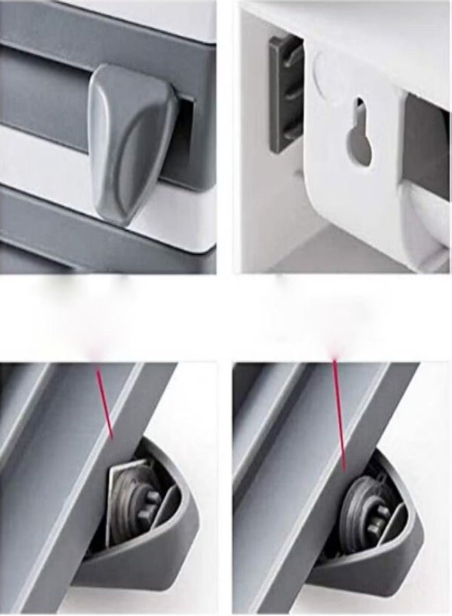 Beauenty Tissue Dispenser and Wrap Holder Shelf with Cutter, Modern Minimalist Design for Home and Office - Image 3