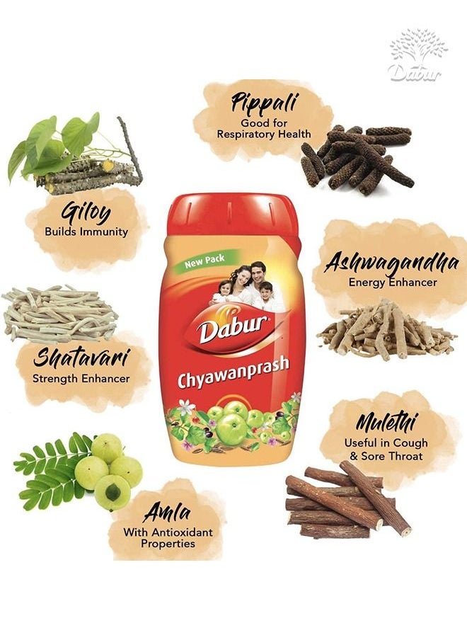 Dabur - Dabur Chyawanprash | Enriched with Vitamin C | Herbal & Natural | Immunity Booster | Promotes Strength & Stamina  - 500g - Image 1