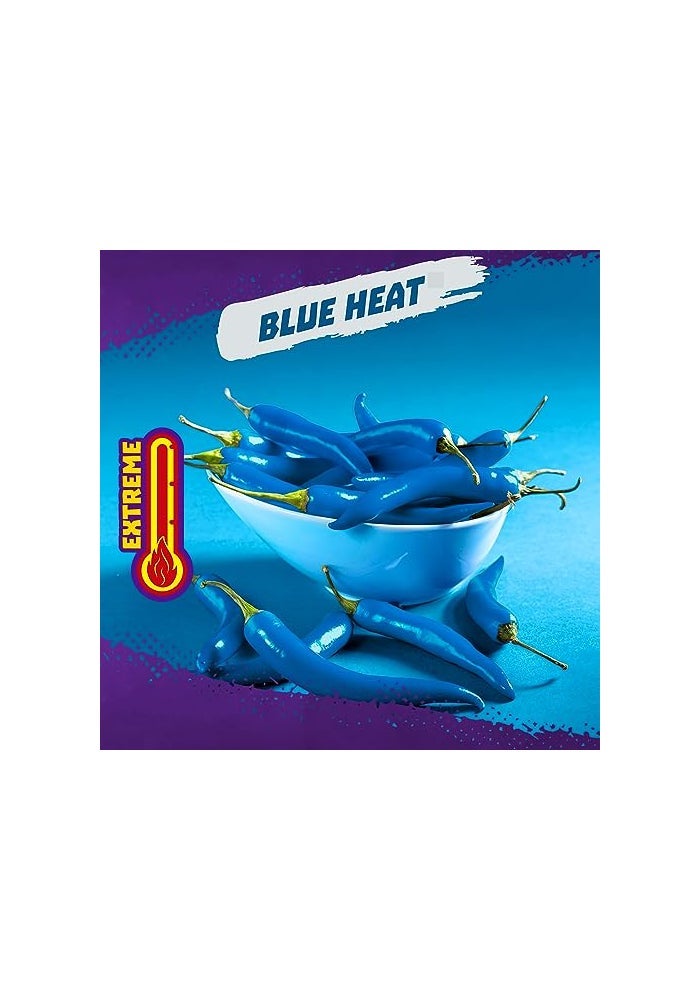 Taki's Takis Blue Heat 17 oz Fiesta Size Bag Hot Chili Pepper Flavored Extreme Spicy Rolled Tortilla Chips - Image 5