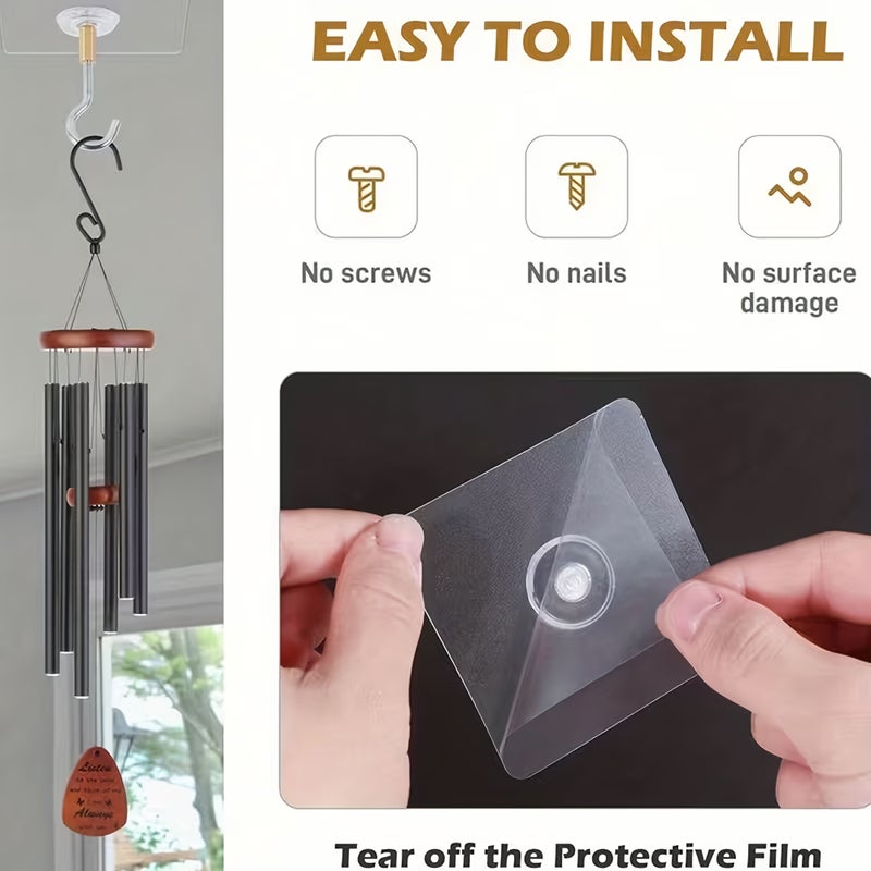 Set Of 8 Sturdy Self Adhesive Ceiling Hooks For Holiday Plant Hanging - Image 4