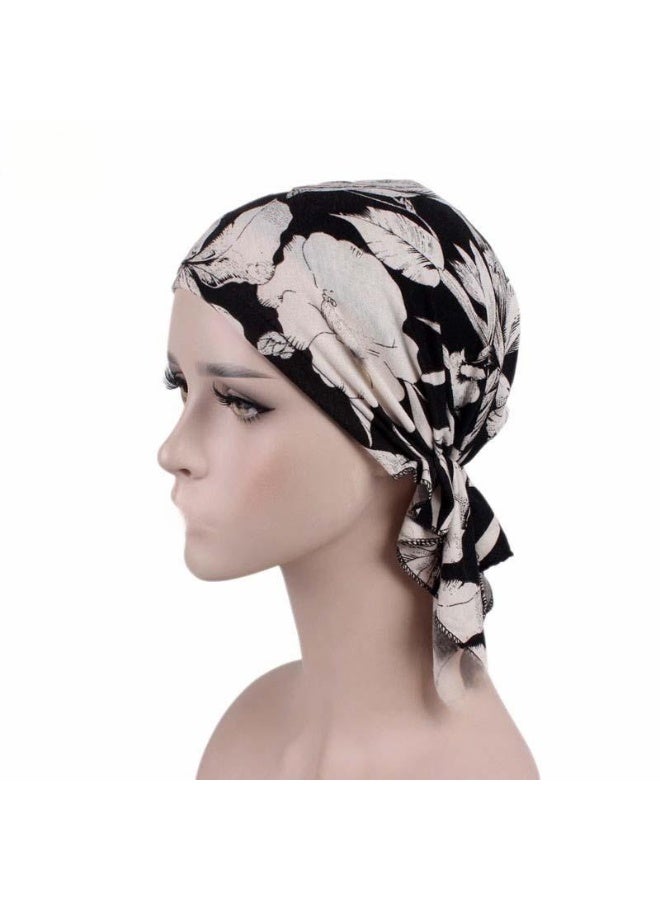 LANGMANNI Soft chiffon scarf with comfortable and gorgeous plissed on the head - Image 1