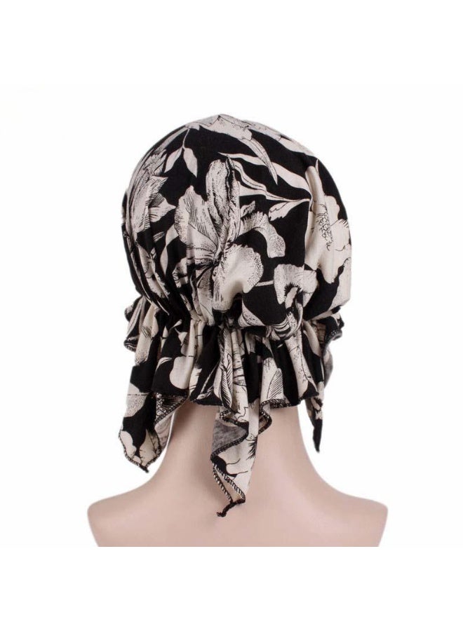 LANGMANNI Soft chiffon scarf with comfortable and gorgeous plissed on the head - Image 2