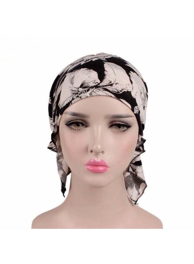 LANGMANNI Soft chiffon scarf with comfortable and gorgeous plissed on the head - Image 3