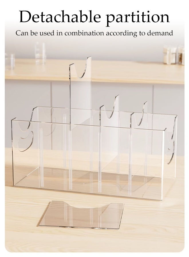 DUNISO Seasoning Packet Organizer with Removable Dividers, Drink Packet Organizer Condiment Storage Caddy for Kitchen Pantry Cabinet Countertop Holds Spice, Hot Chocolate Sauce, Clear ﻿ - Image 5