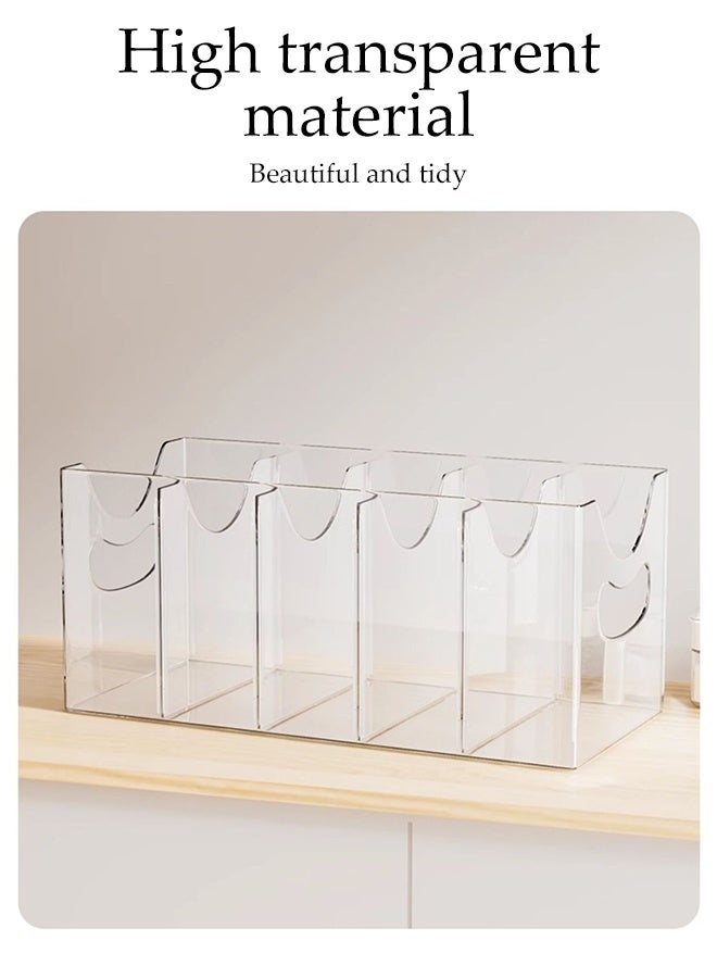 DUNISO Seasoning Packet Organizer with Removable Dividers, Drink Packet Organizer Condiment Storage Caddy for Kitchen Pantry Cabinet Countertop Holds Spice, Hot Chocolate Sauce, Clear ﻿ - Image 3