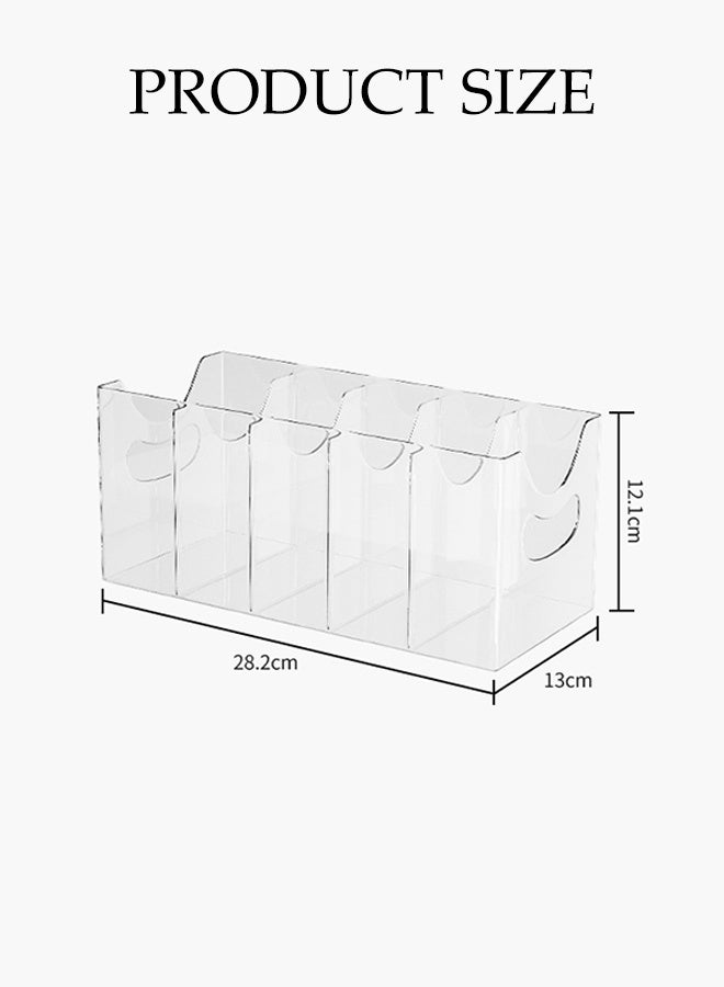 DUNISO Seasoning Packet Organizer with Removable Dividers, Drink Packet Organizer Condiment Storage Caddy for Kitchen Pantry Cabinet Countertop Holds Spice, Hot Chocolate Sauce, Clear ﻿ - Image 2