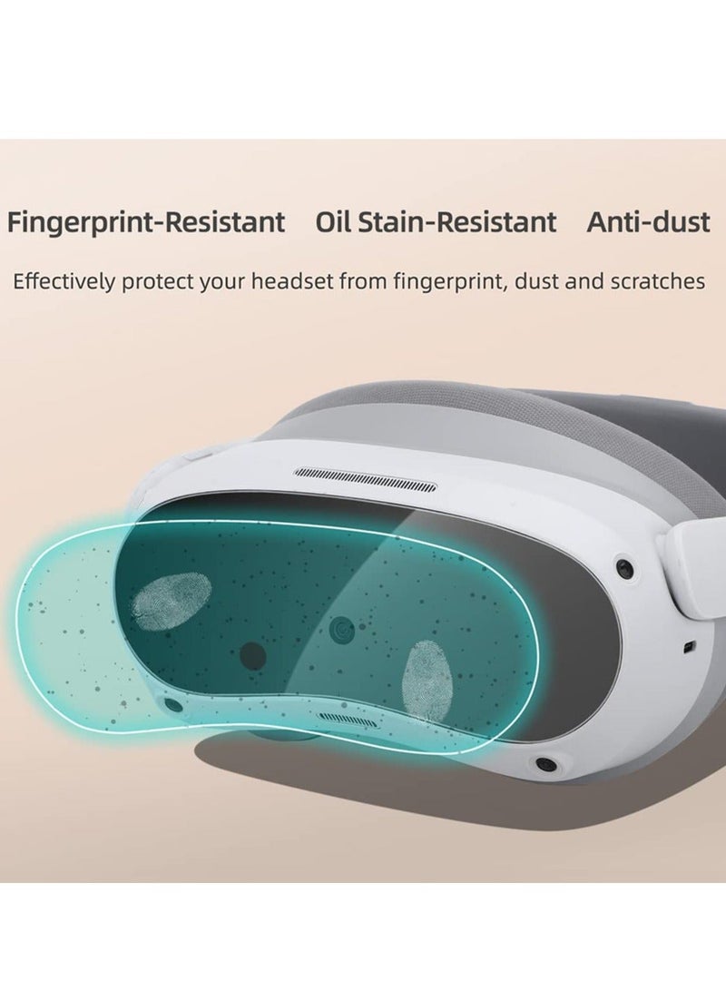 Y&D VR Headset and Glasses Protective Film Set for PICO 4, HD Anti-scratch Soft Cover Clear View Lens  - Image 2