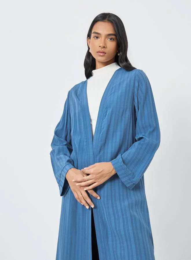 Take Two Take Two Women Blue Front Open Solid Kimono
