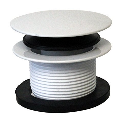 Westbrass D398R50 112 NPSM Coarse Thread Mushroom TipToe Bathtub Stopper Bath Drain 1Pack Powder Coat White - Image 1