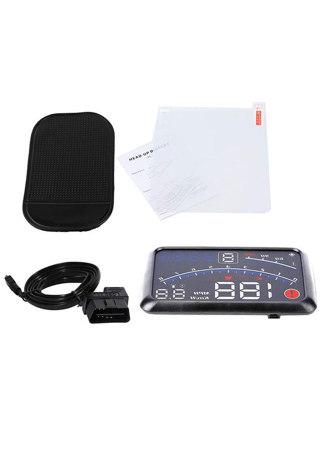Generic - 5.5 Inch Head Up Display Car Hud Speedometer Display Speed,Fuel Consumption and Water Temperature,Overspeed Alert,Fatigue Driving Alert - Image 1