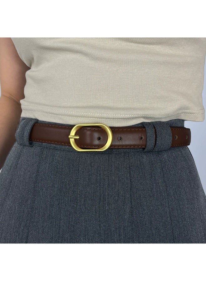 Goolsky Women’s Slim Fashion Belt with Golden-Tone Clasp - Stylish Belt for Jeans, Suits, and Casual Wear, Perfect for Everyday Outfits - Image 2