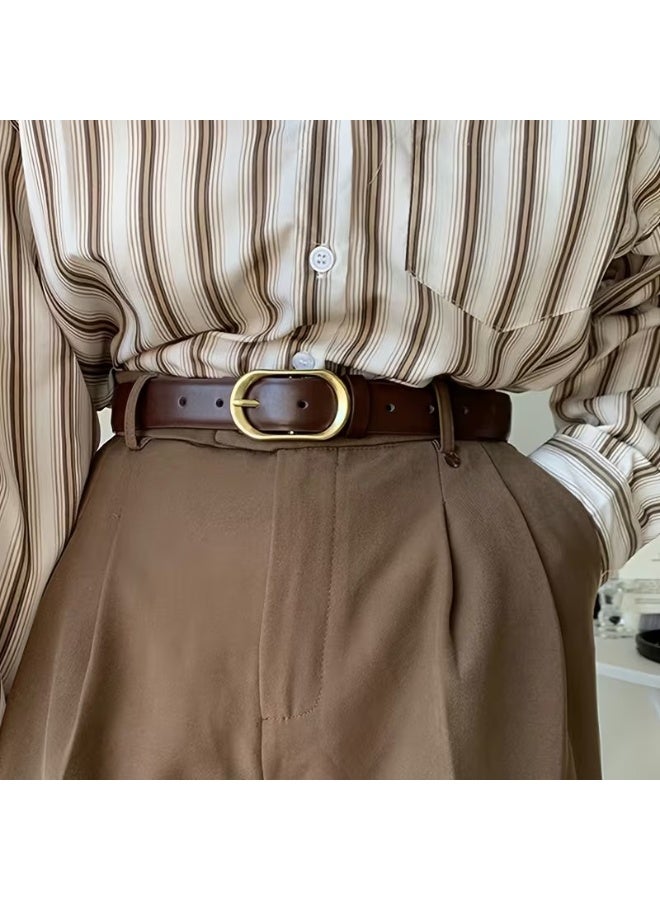 Goolsky Women’s Slim Fashion Belt with Golden-Tone Clasp - Stylish Belt for Jeans, Suits, and Casual Wear, Perfect for Everyday Outfits - Image 4