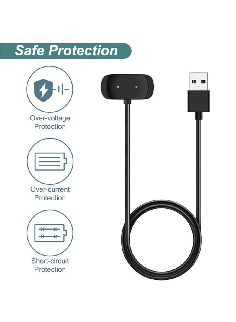 رياكلاود كابل شحن بطول متر واحد لساعات أمازفيت بيب 5، بيب 3، بيب يو، تي ريكس برو، جي تي إس 4 ميني، جي تي إس 2، جي تي إس 2 ميني، جي تي إس 2 إي، جي تي آر 2، جي تي آر 2 إي، جي تي آر ميني، أكتيف، كابل شحن يو إس بي مع قاعدة توصيل بطول 3.3 قدم، ملحقات الساعات الذكية - Image 4