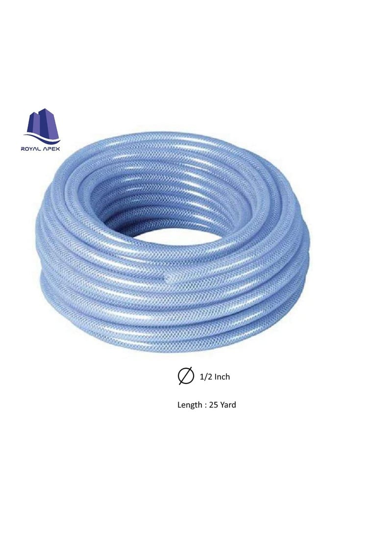 Generic High Pressure Braided Clear Flexible PVC Tubing Heavy Duty UV Chemical Resistant Vinyl Hose Water Oil (25 Yard, 1/2 Inch) - Image 3