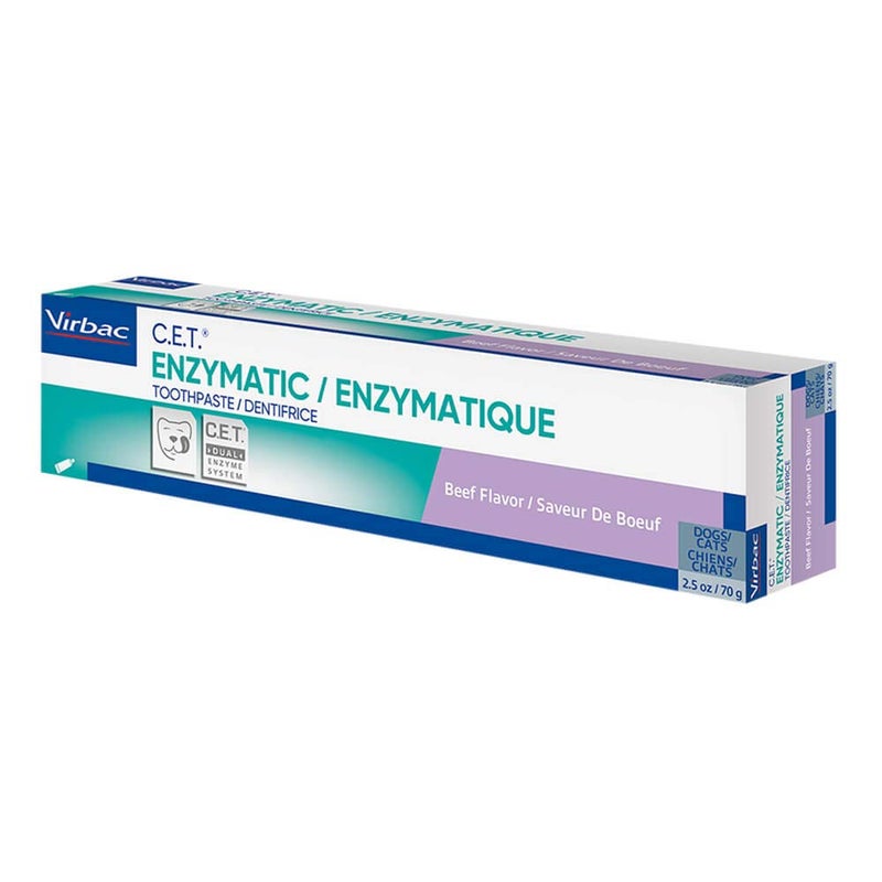 Virbac Plaque Tartar Control Enzymatic Dog and Cat Toothpaste, 2.5 oz, Beef - Image 4
