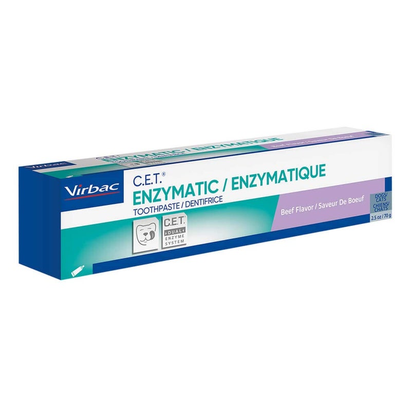 Virbac Plaque Tartar Control Enzymatic Dog and Cat Toothpaste, 2.5 oz, Beef - Image 3