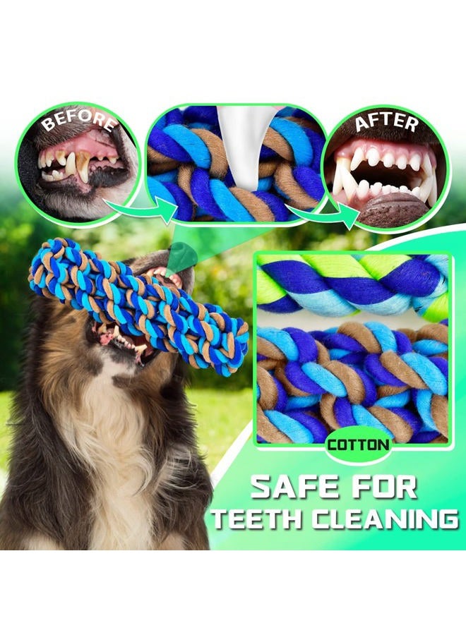 SHARLOVY XL Dog Chew Toys for Aggressive Chewers Large Breed, 14 Pack Tough Indestructible Dog Toys for Aggressive Chewers, Durable Puppy Chew Toys for Teething, Heavy Duty Cotton Dog Rope Toys for Large Dogs - Image 4