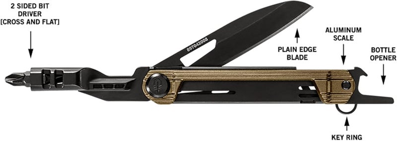 Gerber Gear Armbar Slim Drive Pocket Knife EDC Multitool with Screwdriver, Bottle Opener, Burnt Bronze - Image 2