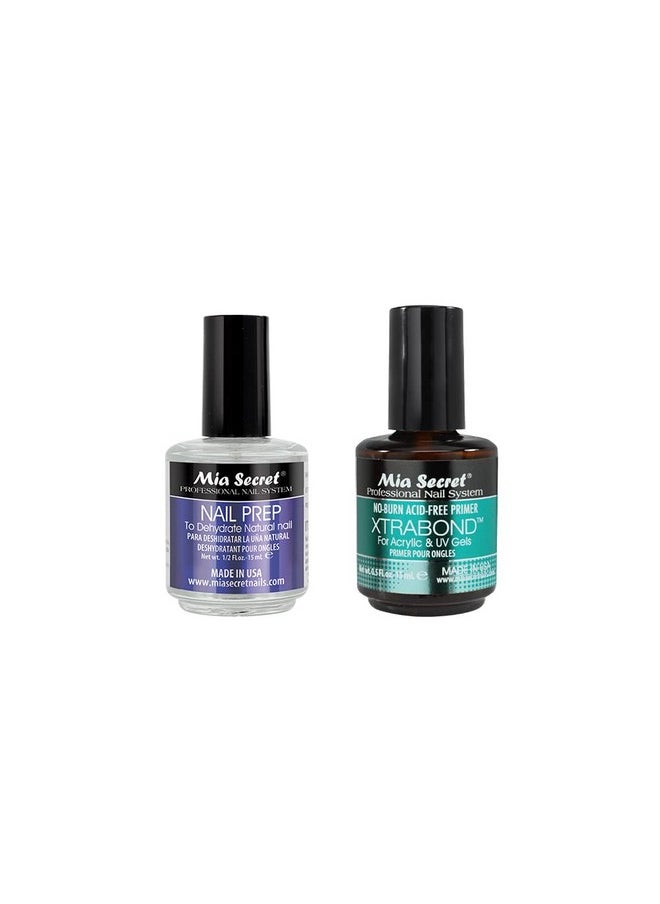MIA SECRET - Mia Secret Professional Nail Prep pH Balance Dehydrator & XtraBond Acid-Free Primer 0.5 oz + - Image 1