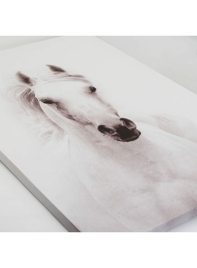 ARS Canvas Wall Art Bedroom White Horse Pictures Office Farmhouse Animal Canvas Paintings Contemporary Prints Framed Artwork Living Room Home Decorations Gifts,1 Pcs Framed, Size Available - Image 4