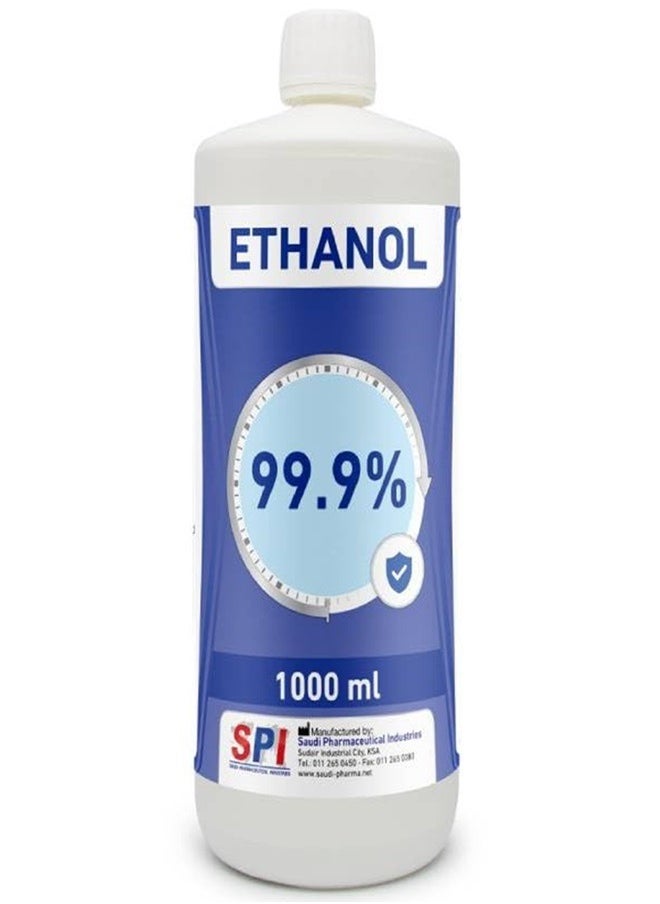 SPI - SPI-IPA Ethanol Alcohol 99.9% Antiseptic, Disinfectant and Rubefacient For Quick Drying and General Disinfecting 1000 ml - Image 1