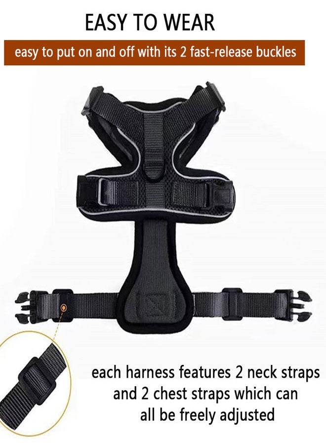 وهاواي Cat Harness and Leash Set for Walking, Escape Proof Safe Adjustable Kitten Vest Harnesses with Reflective Strips, Easy Control Soft Breathable Mesh Jacket for Growing Kittens, Cats Black, S - Image 5