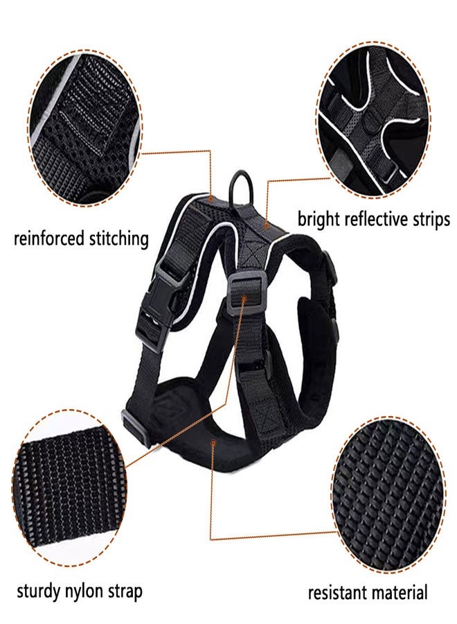 وهاواي Cat Harness and Leash Set for Walking, Escape Proof Safe Adjustable Kitten Vest Harnesses with Reflective Strips, Easy Control Soft Breathable Mesh Jacket for Growing Kittens, Cats Black, S - Image 3