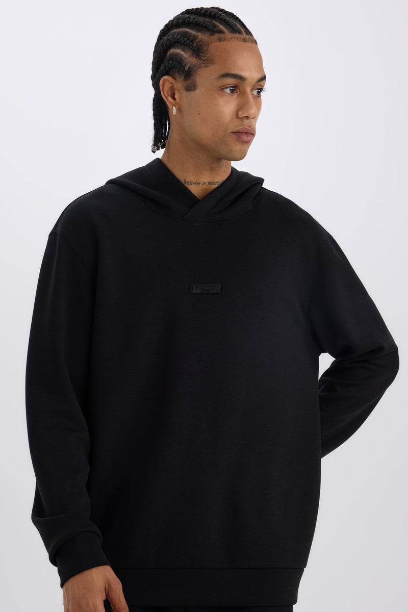 DeFacto Man DeFactoFit Standard Fit Hooded Scuba Fabric Sports Sweatshirt  - Image 1