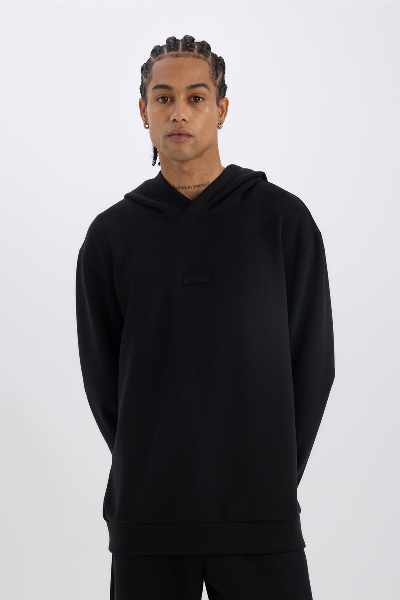 DeFacto Man DeFactoFit Standard Fit Hooded Scuba Fabric Sports Sweatshirt  - Image 3