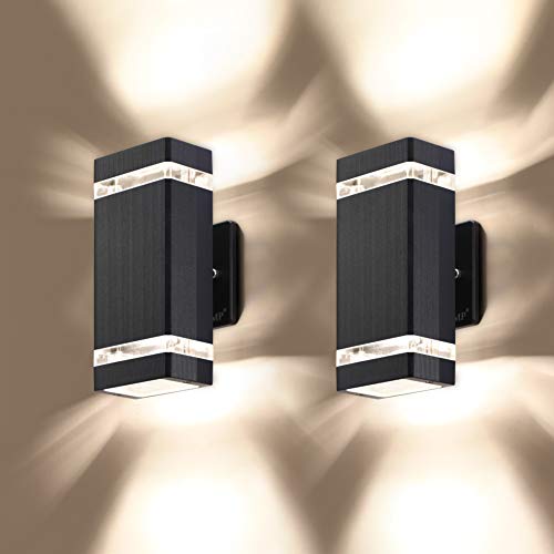 LMP 2 Pack LED Square Up and Down Lights Outdoor Wall Light，Body in Aluminum Waterproof Outdoor Wall Lamps，3000k 5W with Certificate ETL - Image 5