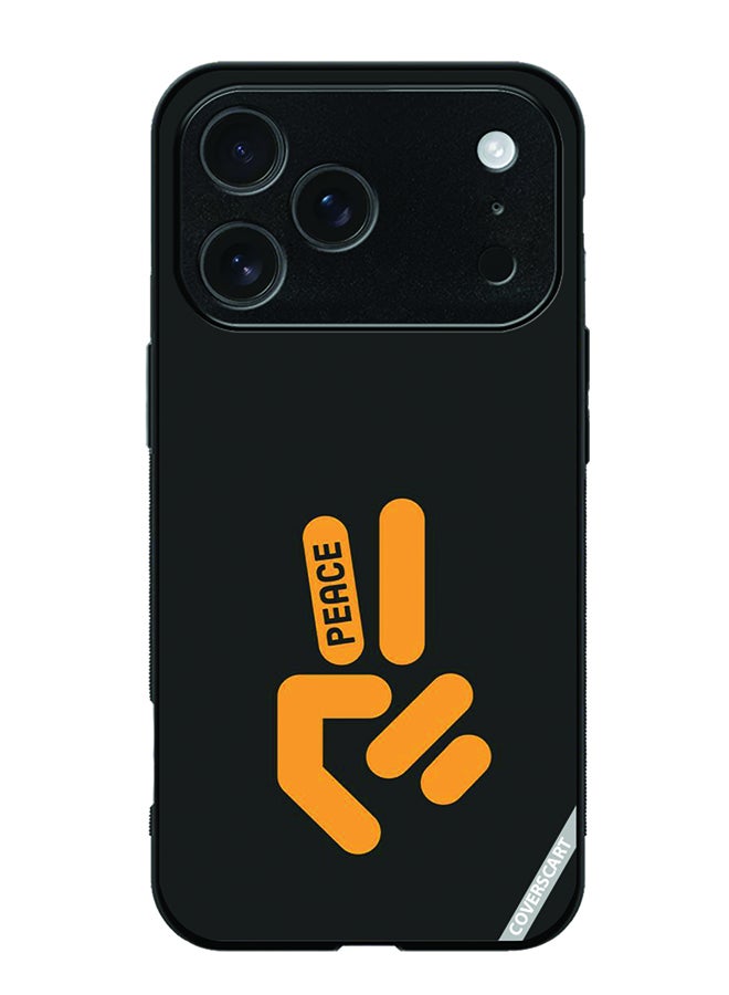 COVERSCART Protective Case Cover For Apple iPhone 17 Pro Max Peace Design Black