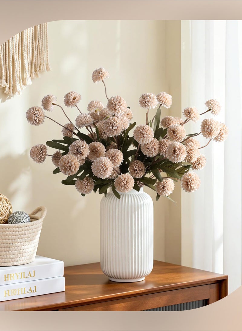 Artificial Flower 5pcs Faux Silk Mini Chrysanth with Stems, Bulk Fake Wedding Filler Flowers for DIY Bouquet Centerpieces Arrangements Shower Decorations (No Bottle) - Image 3