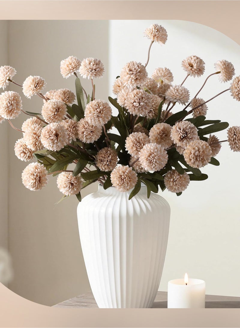 Artificial Flower 5pcs Faux Silk Mini Chrysanth with Stems, Bulk Fake Wedding Filler Flowers for DIY Bouquet Centerpieces Arrangements Shower Decorations (No Bottle) - Image 4