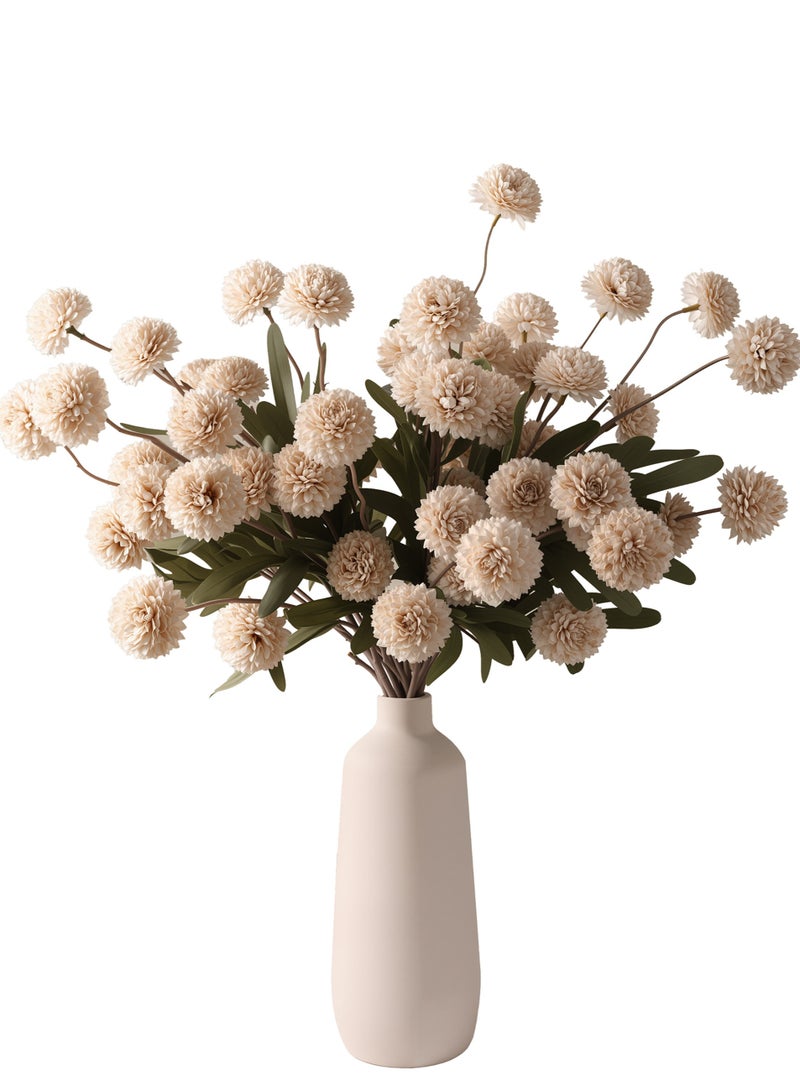 Artificial Flower 5pcs Faux Silk Mini Chrysanth with Stems, Bulk Fake Wedding Filler Flowers for DIY Bouquet Centerpieces Arrangements Shower Decorations (No Bottle) - Image 1